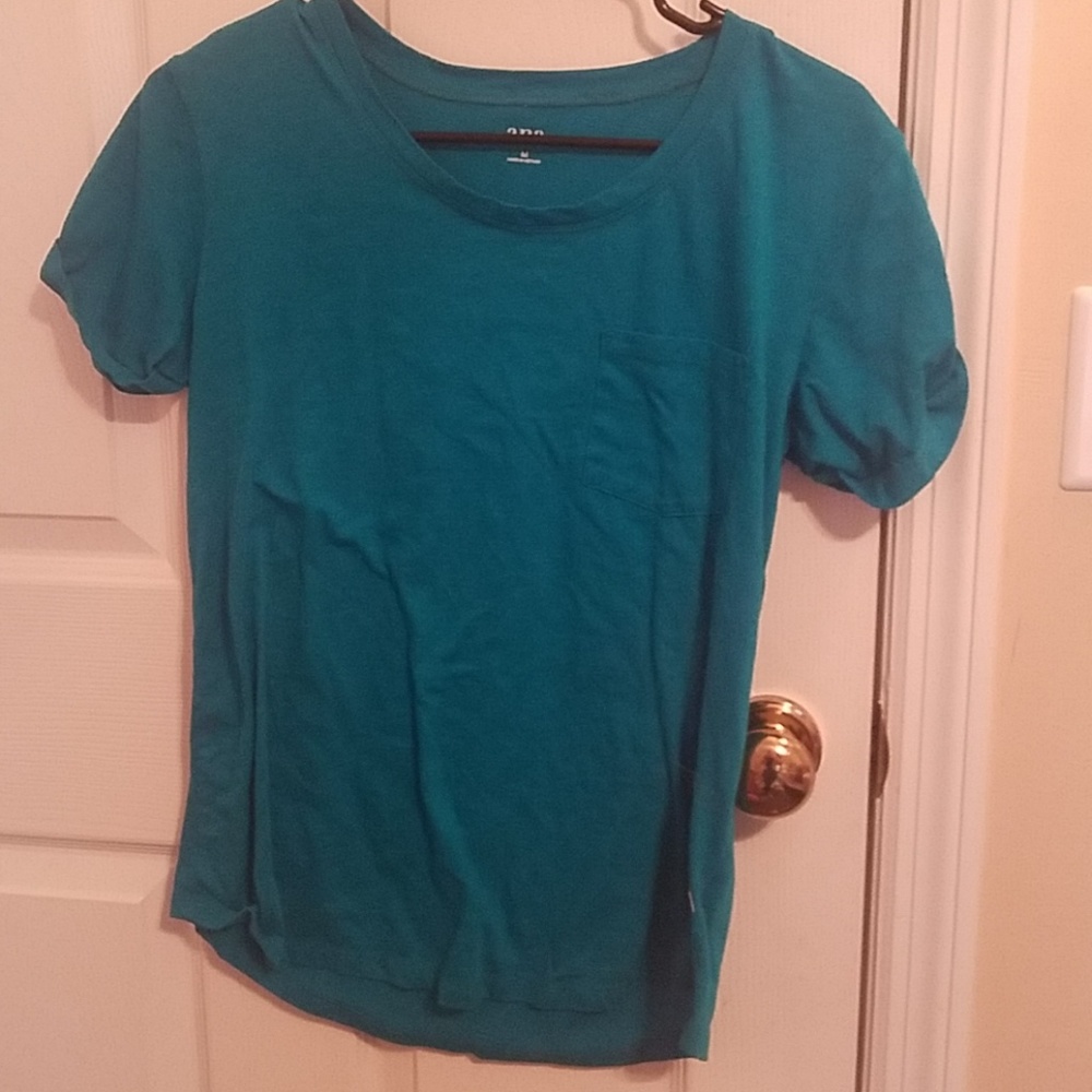 A.N.A. Folded Sleeve Pocket Tee